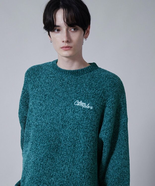 WEGO ベロアモールワンポイントプルオーバー ブルーその他