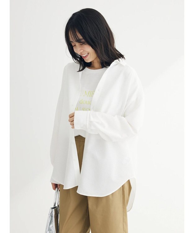 Green Parks ゆったりサッカーシャツ Off White