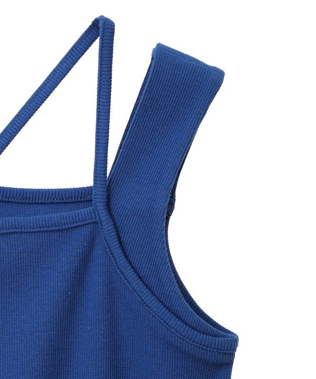 earth music&ecology レイヤードカットタンクトップ Blue