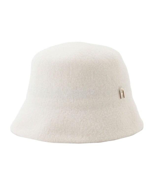 MOONBAT FURLA(フルラ)ロゴ付き バスクハット 帽子 UVカット サイズ調整 オフホワイト