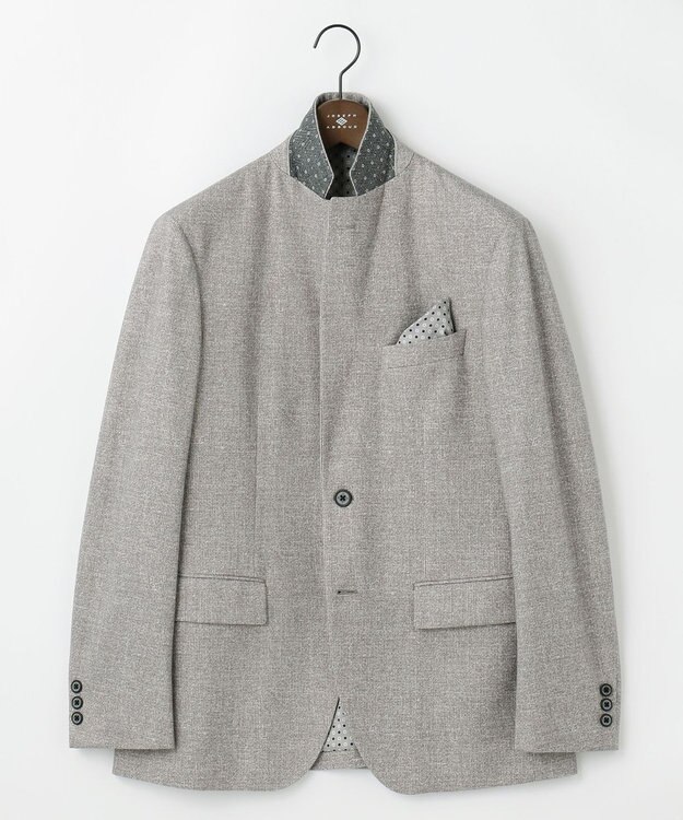 JOSEPH ABBOUD 【キングサイズ・ストレッチ/伸縮回復性】フランネルジャージージャケット ライトグレー系