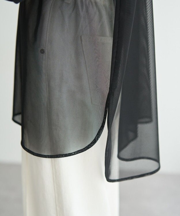 YECCA VECCA メッシュMIXデザインシャツ② Khaki