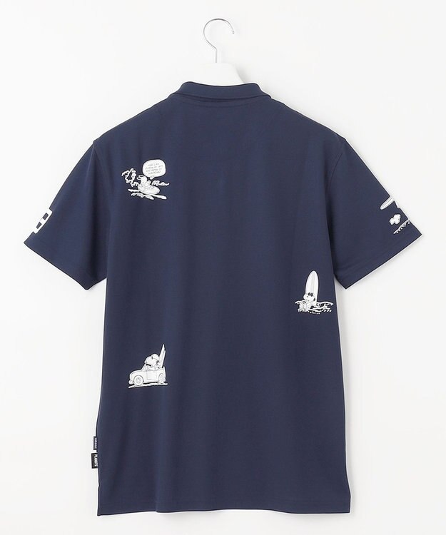 23区GOLF 【PEANUTS】【MEN】スヌーピーコラボ 半袖ポロシャツ ネイビー系