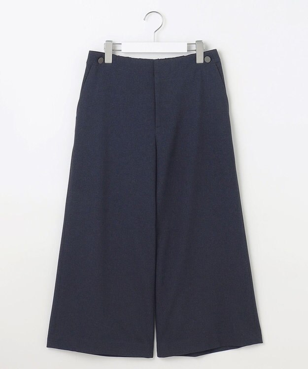 J.PRESS LADIES L 【WEB限定カラーあり・洗える】ツムギート flannel ワイド クロップド パンツ 【WEB限定】ネイビー系