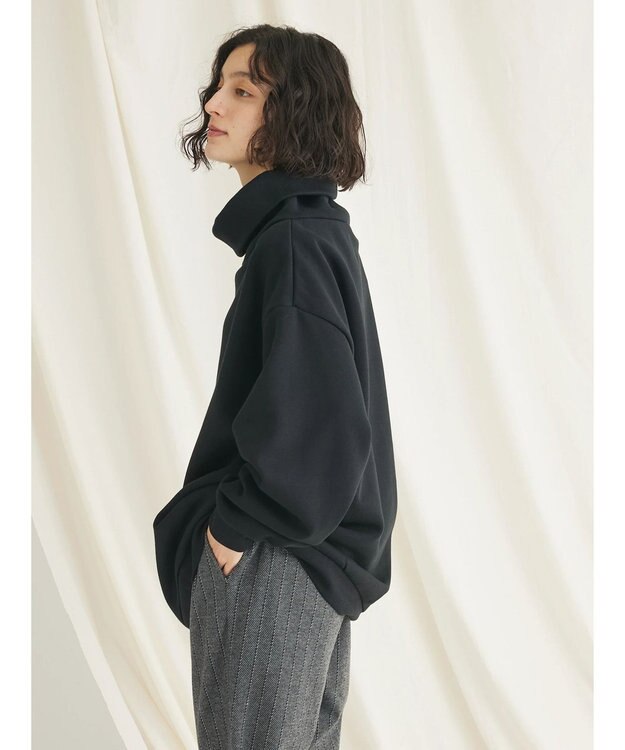 CRAFT STANDARD BOUTIQUE 【男女兼用】裏起毛タートルスウェット Black