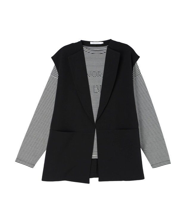 AMERICAN HOLIC ＳＥＴ　ベスト＋ロゴカットプルオーバー Border