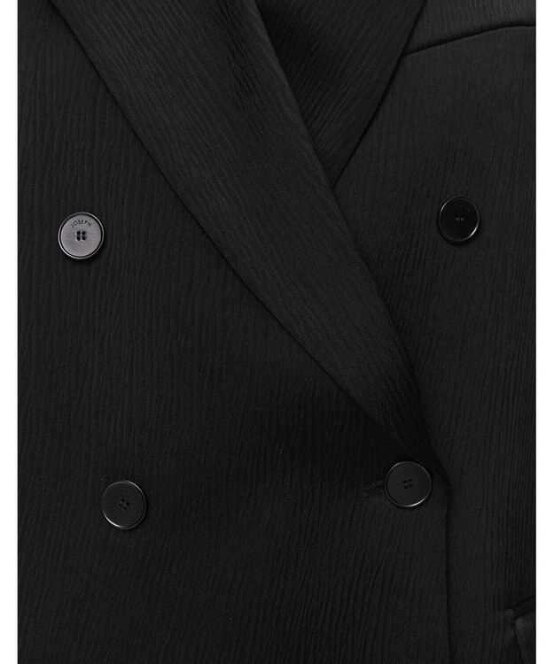 JOSEPH テクスチャードビスコース　ダブルブレステッドジャケット Black