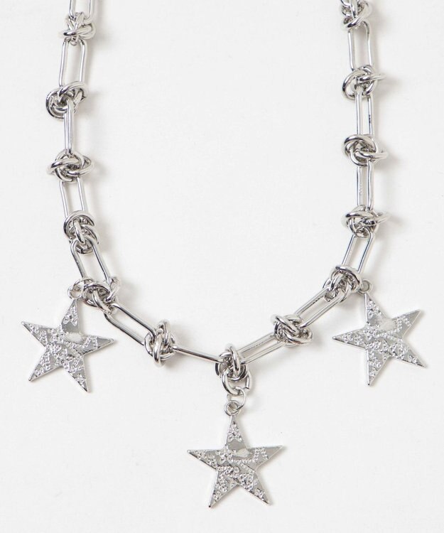 WEGO Lスターデザインチェーンネックレス シルバー