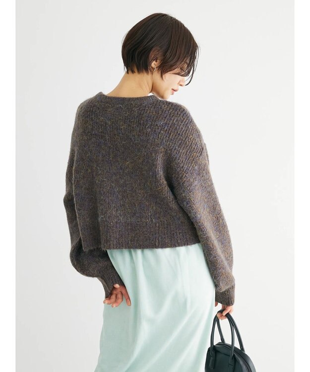 Green Parks ・ＥＬＥＮＣＡＲＥ　ＤＵＥ　ミックスシャギーニット Brown