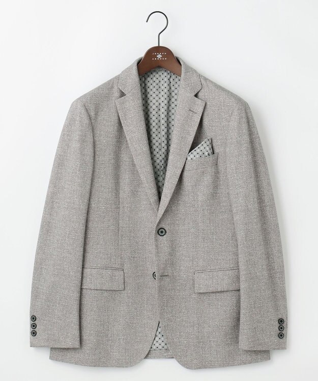 JOSEPH ABBOUD 【キングサイズ・ストレッチ/伸縮回復性】フランネルジャージージャケット ライトグレー系
