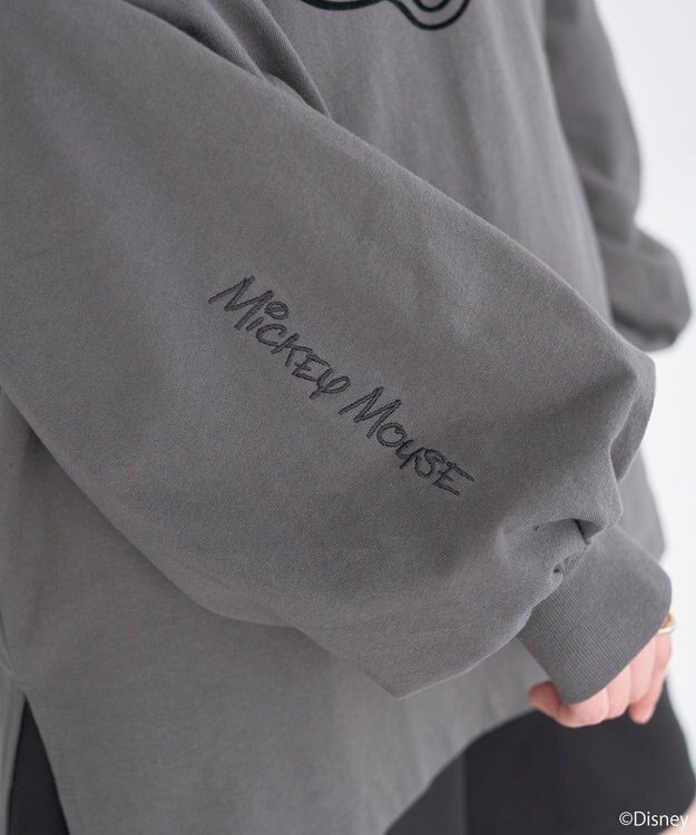 earth music&ecology 【予約】【綿100％】Disney/アソートプリントロンTEE チャコールグレー