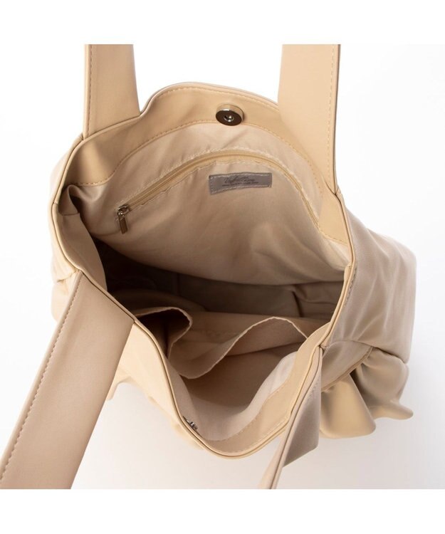 UNBILLION カシュカシュ cachecache / フリルトートバッグ ベージュ