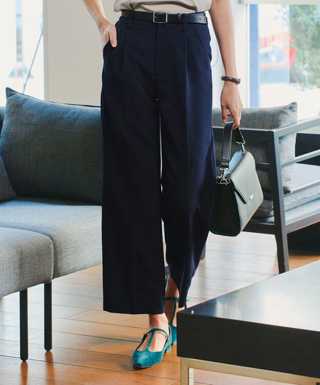 Tiaclasse 【ダブルクロス】ワイドパンツ ネイビー