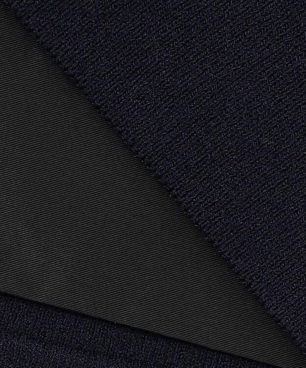 ICB L 【CLASSY.1月号掲載・洗える】VIS/PEスムース レイヤードデザインニット ネイビー系