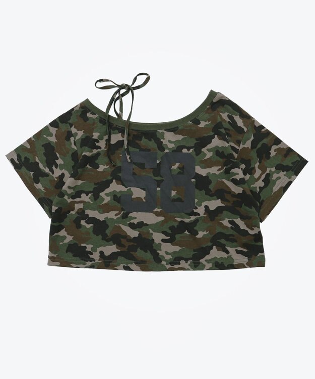 WEGO 2WAYオフショルショートT 柄4