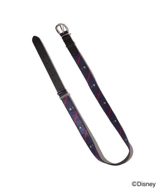 J.PRESS MEN 【DISNEY COLLECTION】アイビー ベルト / ミッキーマウス ワイン系1