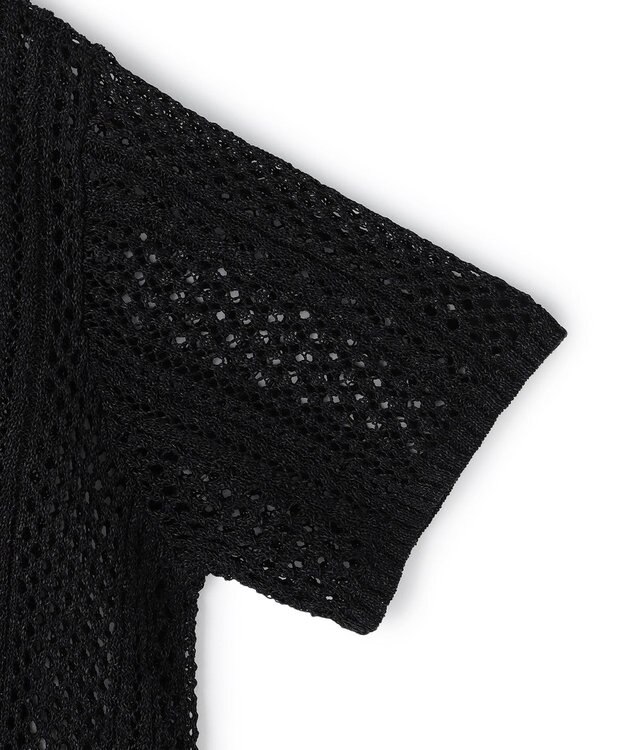 BEIGE， ATACAM / パターンメッシュ ハーフニット Black