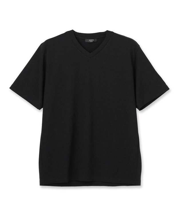 JOSEPH HOMME 新色追加【機能素材】ハイゲージベアスムース　VネックＴシャツ ブラック系