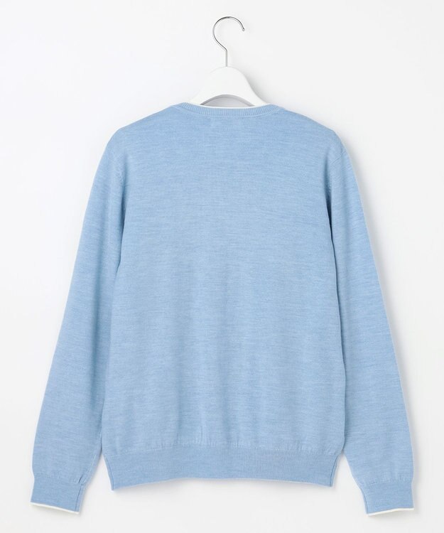 J.PRESS LADIES アーガイル ツイン ニット ソフトブルー系