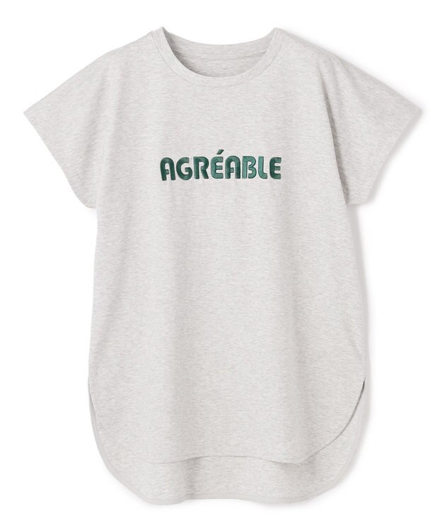 UNFILO BEAUTY FORM-T cotton ロゴ フレンチスリーブ Tシャツ TOPグレー