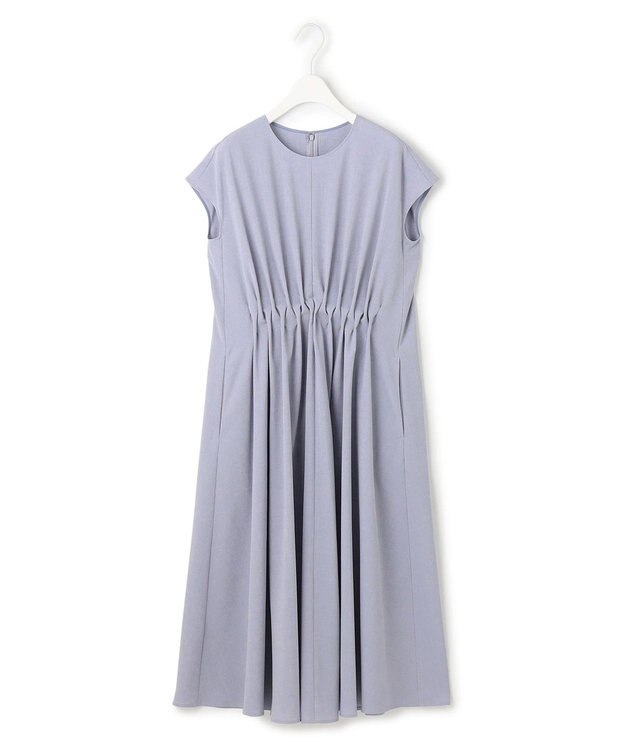 ICB 【ASUMI・MANAMIコラボ 丈が選べる】タックデザインワンピース サックス系