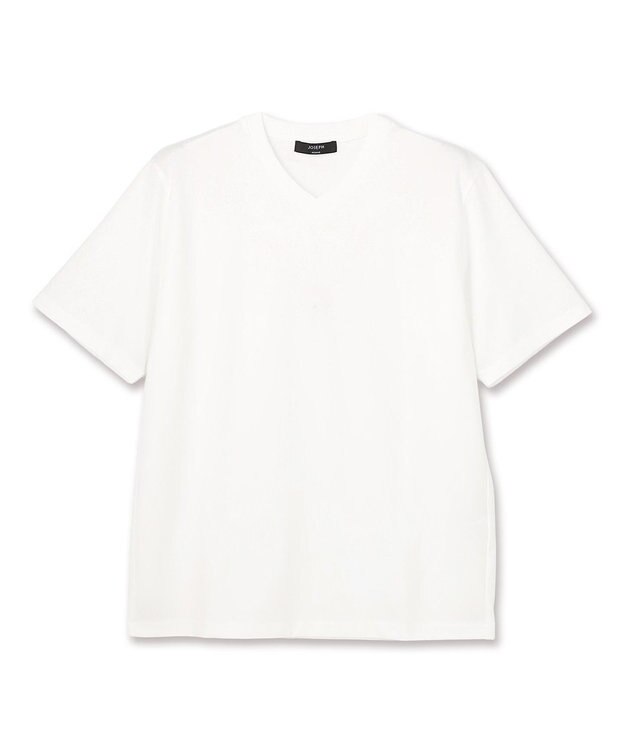 JOSEPH HOMME 新色追加【機能素材】ハイゲージベアスムース　VネックＴシャツ ホワイト系