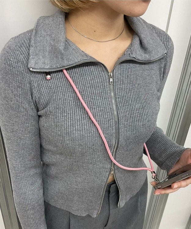 WEGO シート付きロープストラップ ピンク