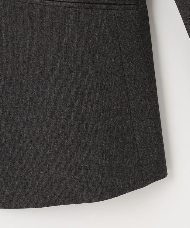 J.PRESS LADIES S 【洗える】アルガンシルク ノーカラー ジャケット グレー系