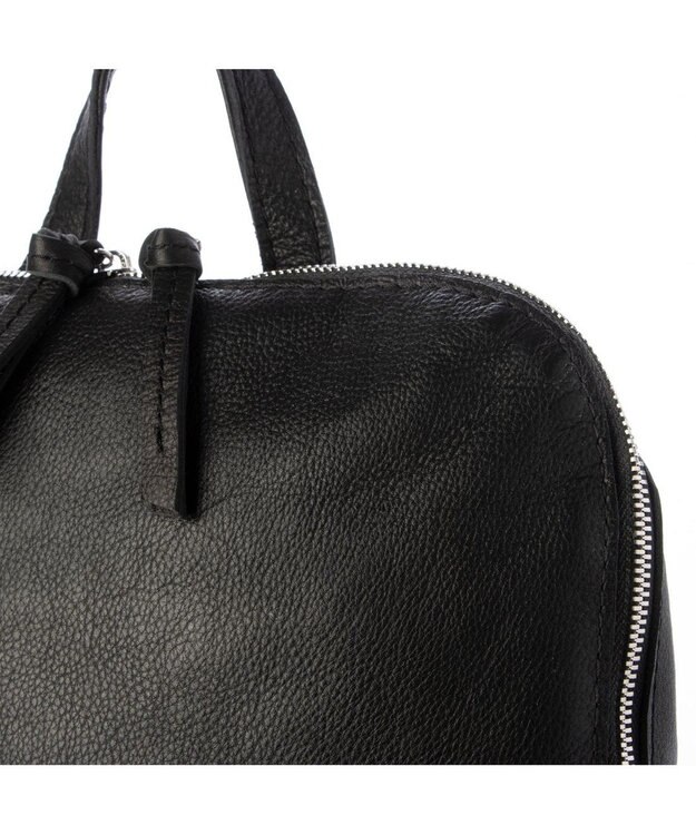 UNBILLION ペルケ perche / ダブルジッパー牛革バックパック ブラック