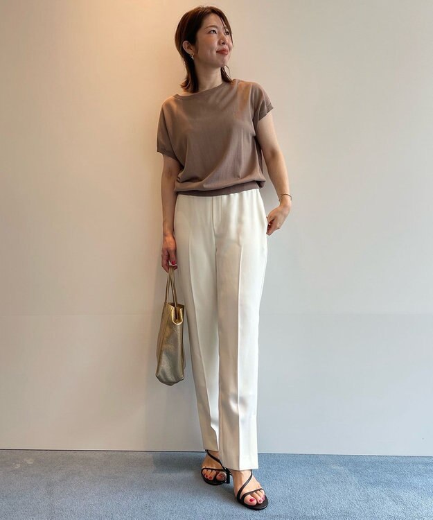 UNFILO 【新色追加！/UVケア/接触冷感/抗菌防臭】スゴ機能 コンパクトニットＴ ダークブラウン系