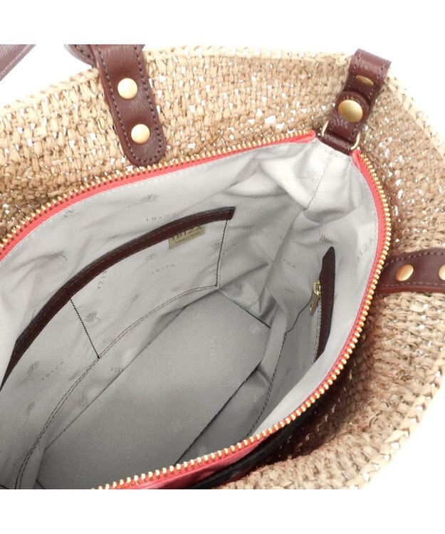 IBIZA ラフィア　セミショルダーバッグ 濃茶