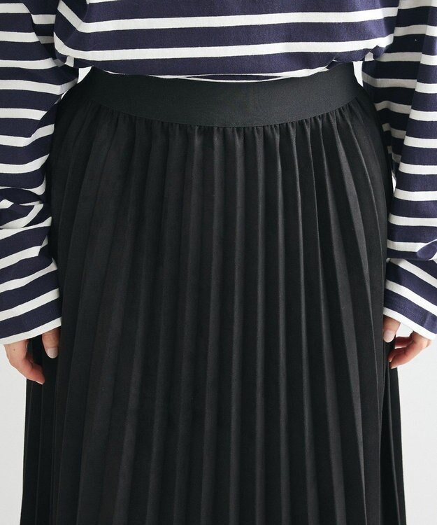 Green Parks マシュマロスエードプリーツスカート Black
