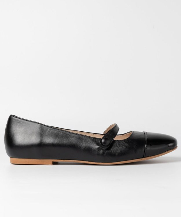 BONTRE 【BONTRE/ボントレ】コンビストラップパンプス/40051-US ブラック