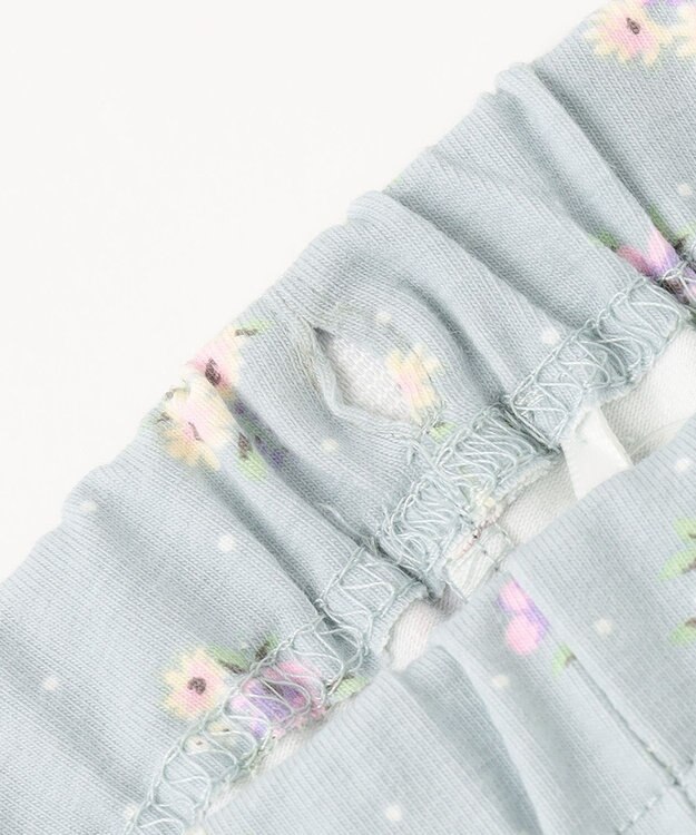 ANY KIDS 1分丈 スパッツ ミント×花柄