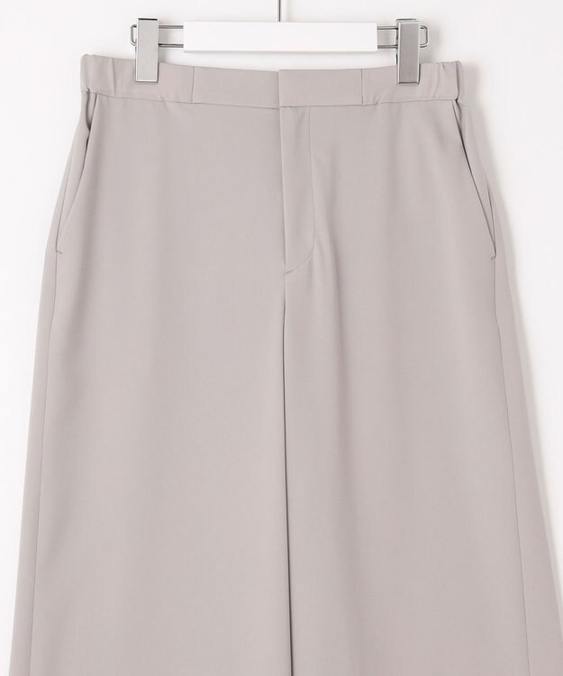 自由区 【洗える・XSサイズあり】ライト2WAYストレッチワイド パンツ グレー系