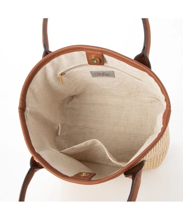 UNBILLION cachecache スマホショルダー付ポリプロピレンwayトート キャメル