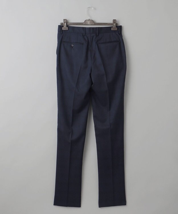 GOTAIRIKU 横に伸びる【TasmaniaWool/タマニアウール】ストレッチ スーツ__ネイビー格子柄 ネイビー格子地柄