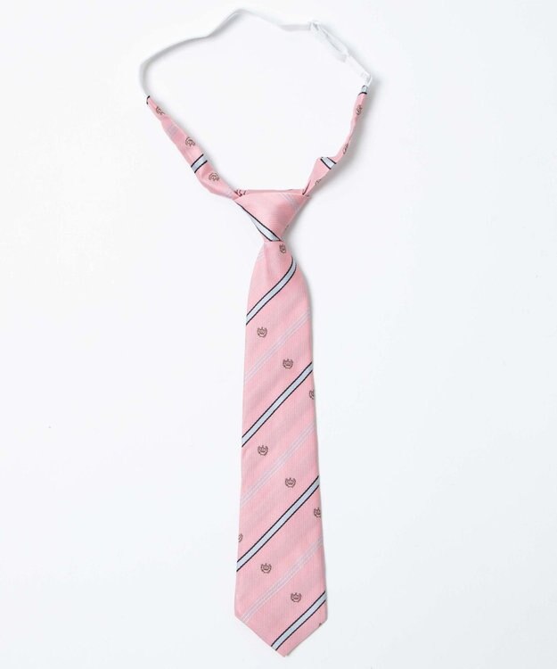 WEGO 【SCHOOL ITEM】エンブレム柄スクールネクタイ ピンク