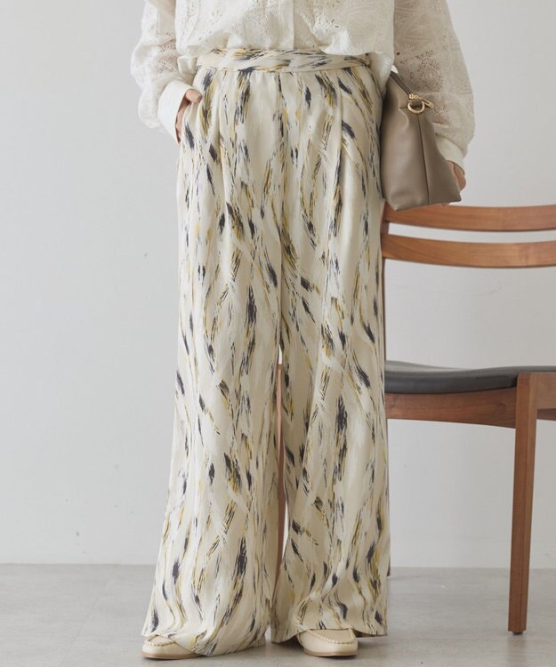 AMERICAN HOLIC 【先行予約】【イージーケア】アソート柄パンツ Ivory