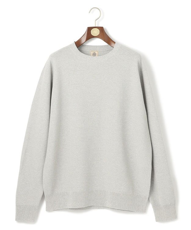 J.PRESS MEN 【KING SIZE】ギマコットンクルーニット ライトグレー系