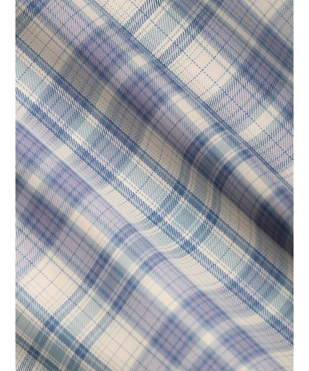 earth music&ecology ＣＨＥＣＫハイウエストフレアジャンスカ Check Blue