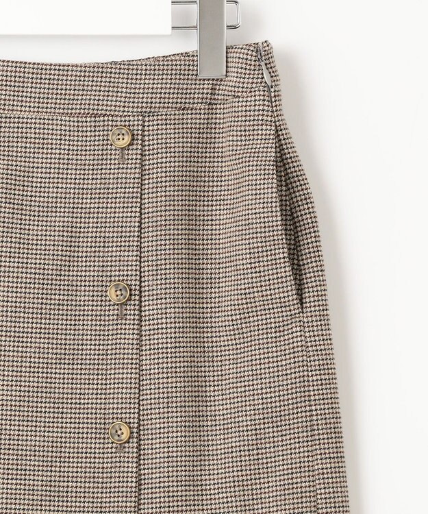 J.PRESS LADIES ドビー チェック スカート ベージュ系3