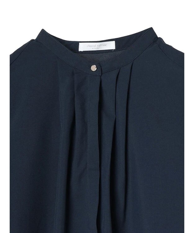 Green Parks ＢＰ　ケア楽　ポイント釦ブラウス Navy