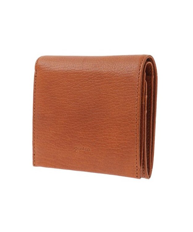 genten ゴートベーシック 二つ折りBOX財布 チャ