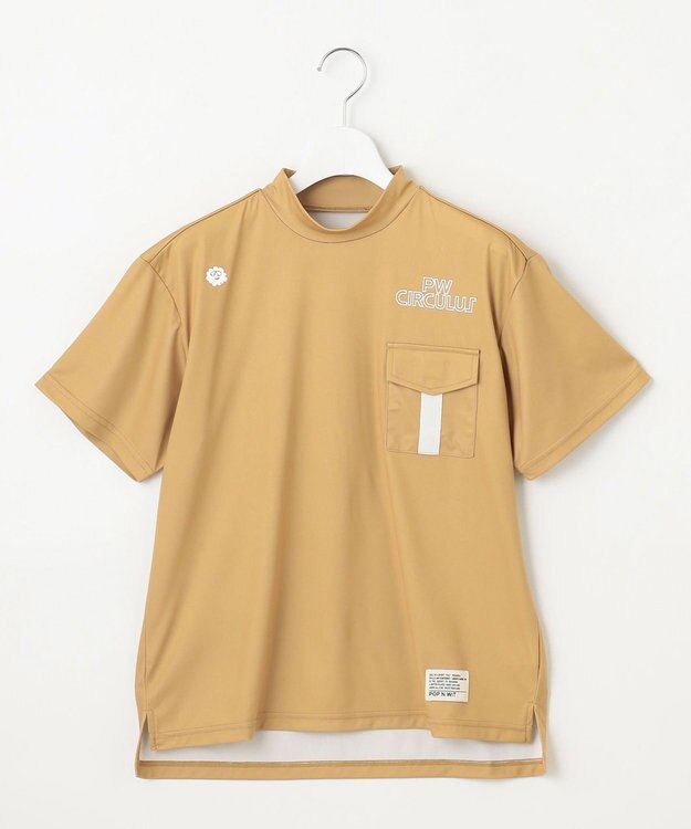 PW CIRCULUS 【吸水速乾 / UV遮蔽率96.3% UVカット / ストレッチ】【WOMEN】ポケットモックT ゴルフウェア レディース ベージュ系