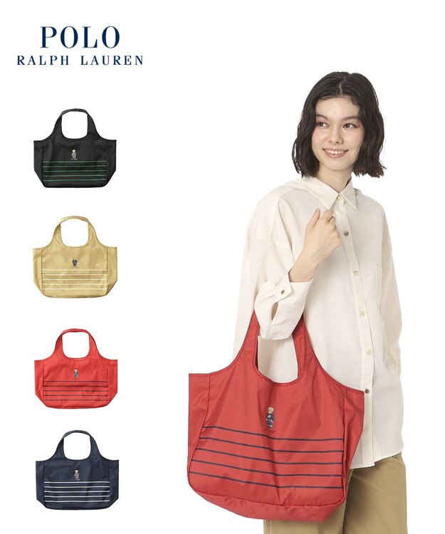 POLO RALPH LAURENRL ポーチ付きレインバッグ ワンポイントポロベア