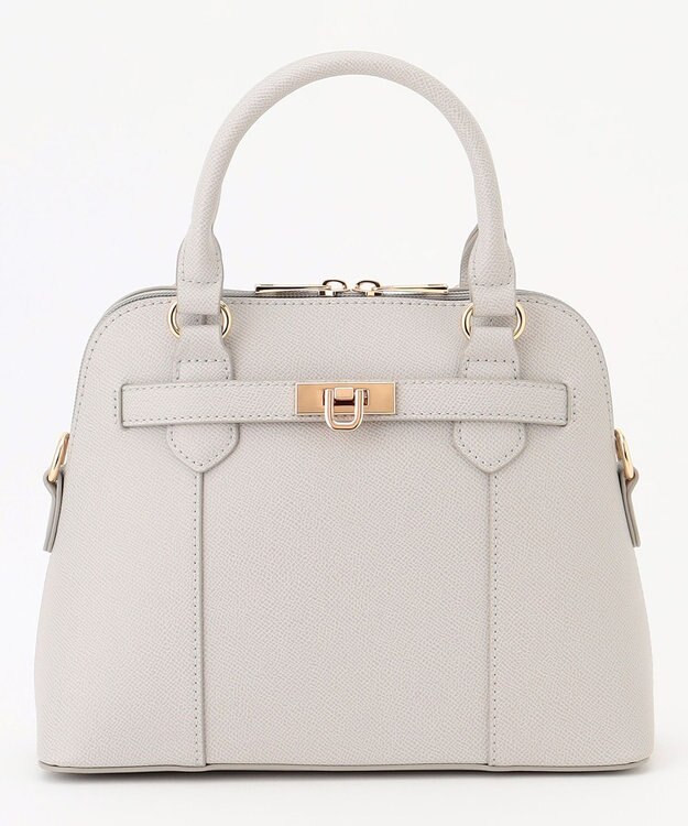 ANY SIS 【2WAY】ベルトアクセントブガッティ バッグ ライトグレー