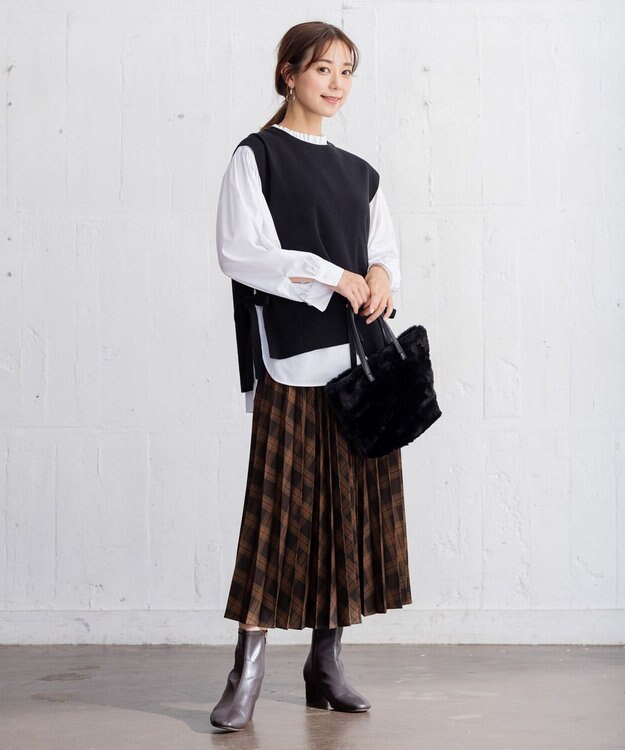 ANY L 2WAYコットン ベスト ブラック