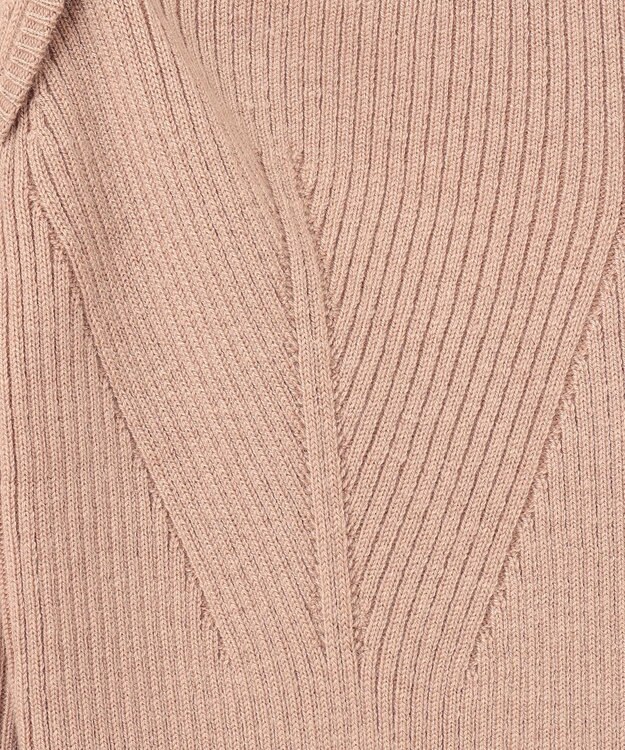 GRACE CONTINENTAL スクエアネックリブトップ ベージュ