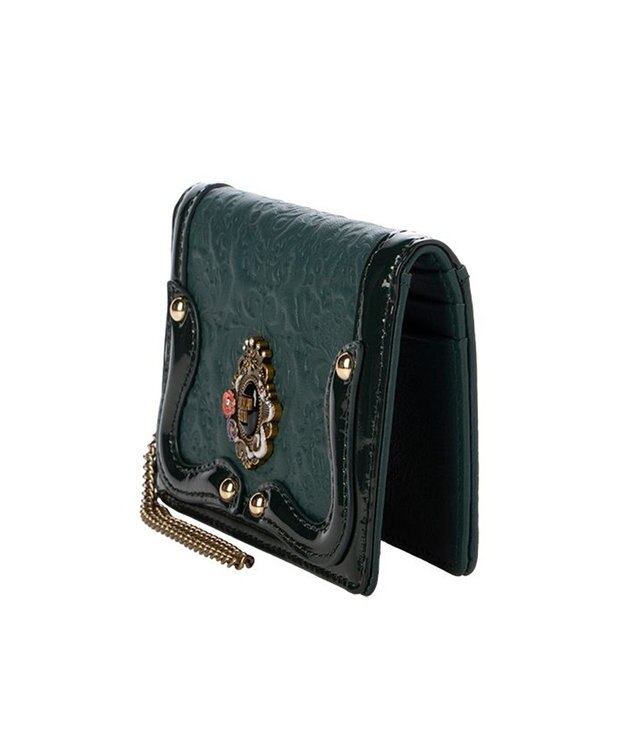 ANNA SUI セルパン 二面パスケース グリーン